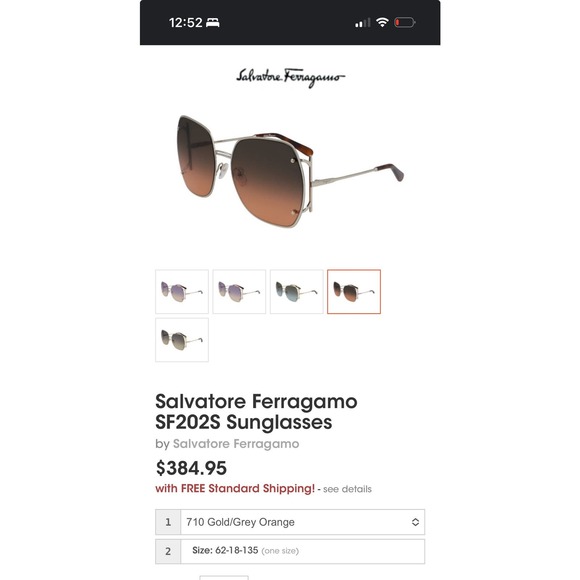 Salvatore Ferragamo Women\'s Brown
Butterfly Sunglasses w/ Case main image 10